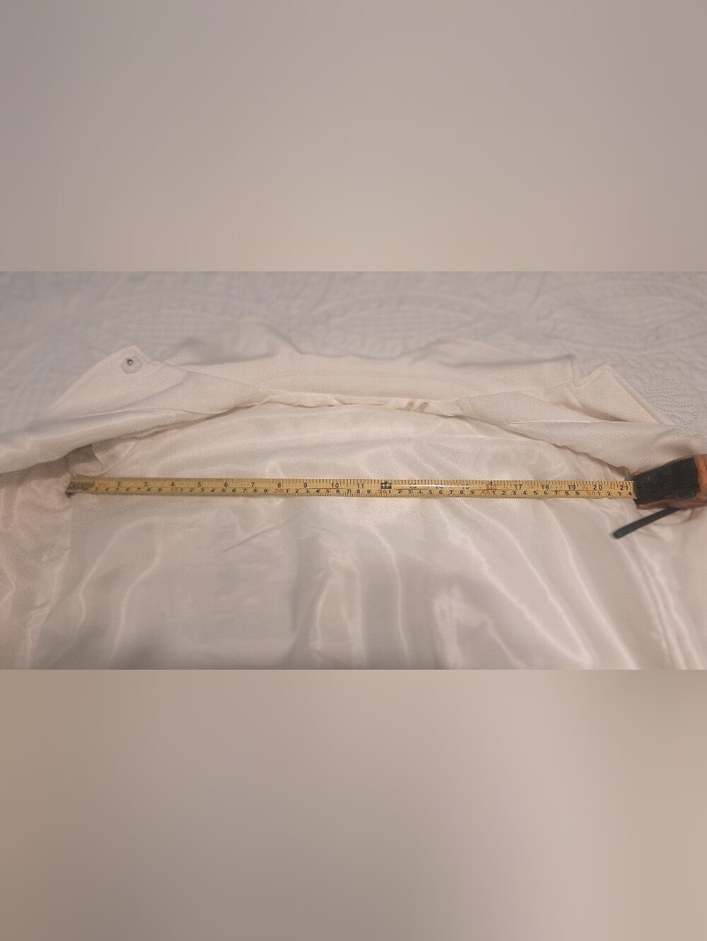 Ivory Single-Breasted Coat - Picture 9 of 13